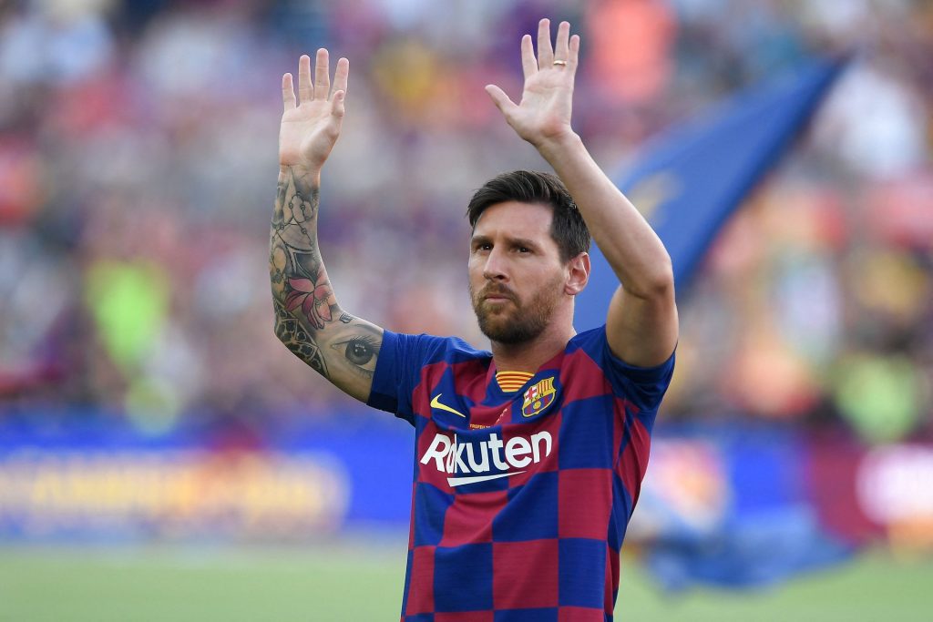 Lionel Messi vinker farvel til FC Barcelona