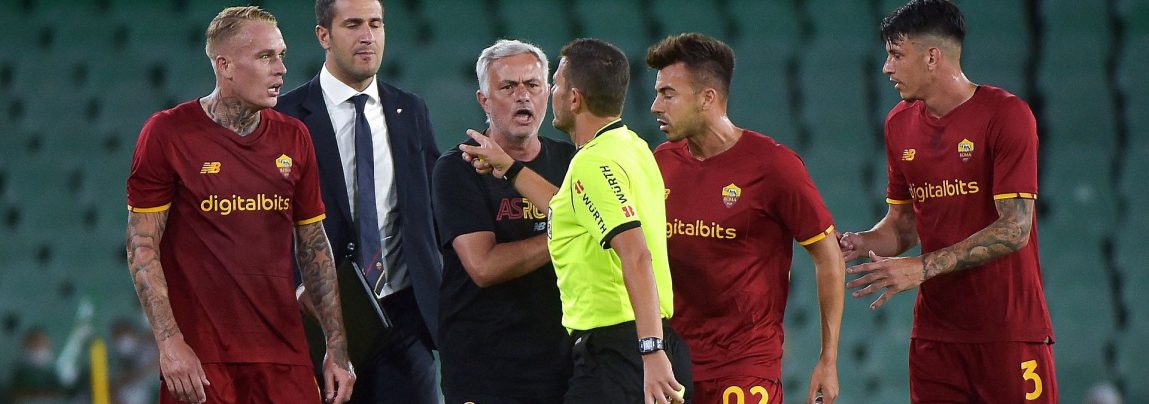 Jose Mourinho fik rødt kort for AS Roma i testkamp