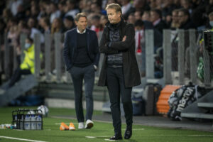 Kasper Hjulmand var tilfreds med pointene men bestemt ikke med præstationen mod Færøerne