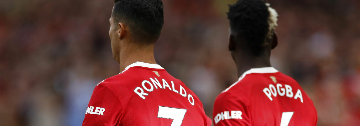 Manchester Uniteds nummer 6 g 7 Ronaldo og Pogba.
