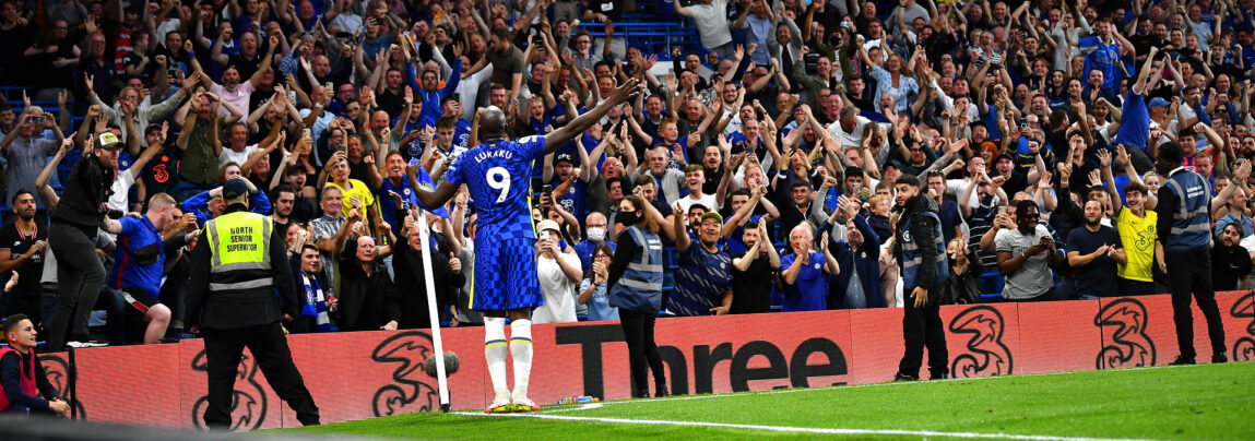 Romelu Lukaku scorede sit første mål nogensinde på Stamford Bridge