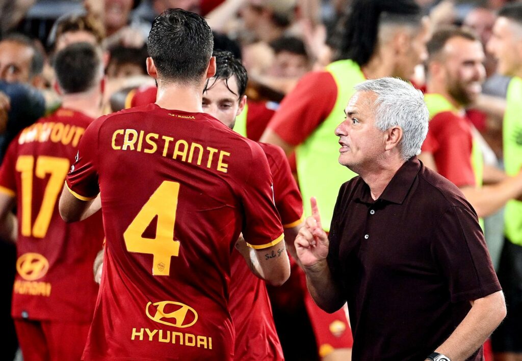 José Mourinho på sidelinjen for AS Roma i Serie A
