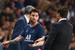 Lionel Messi og Mauricio Pochettino