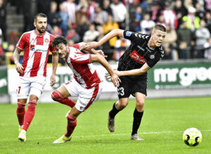 Tim Pirca i kamp for AaB i Superligaen