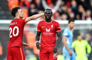 Diogo Jota og Sadio Mané