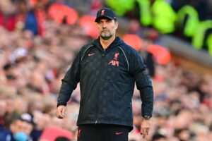 Jürgen Klopp på sidenlinjen for Liverpool i Premier League