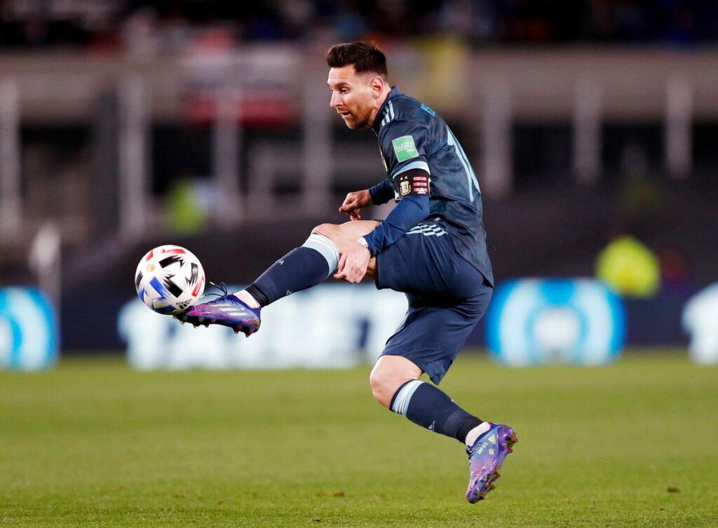 Lionel Messi i aktion for Argentina