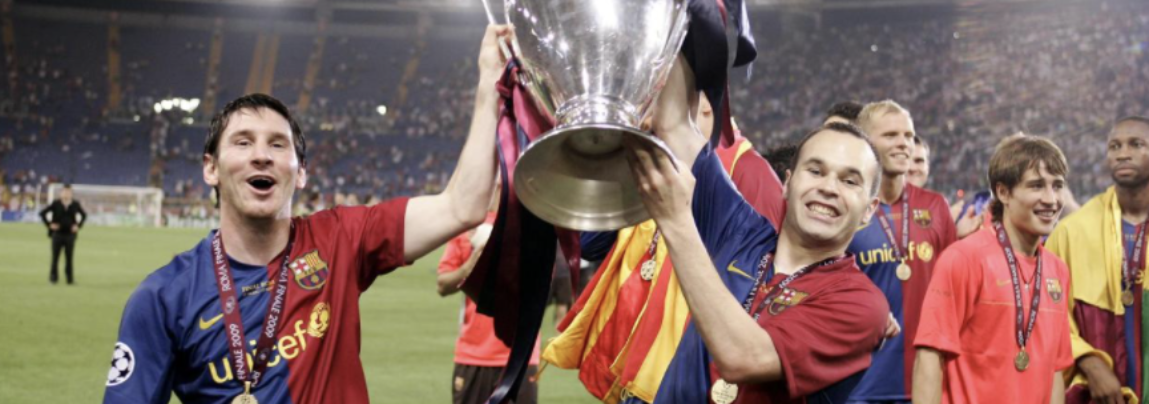 Lionel Messi og Andres Iniesta