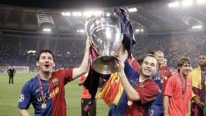 Lionel Messi og Andres Iniesta