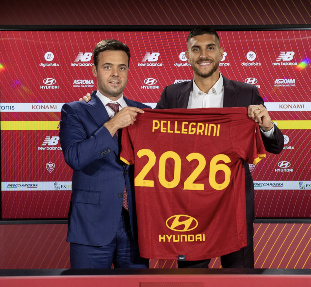 Lorenzo Pellegrini og Tiago Pinto