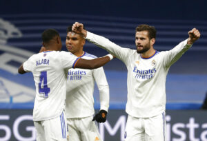 David Alaba, Casemiro og Nacho jubler sammen