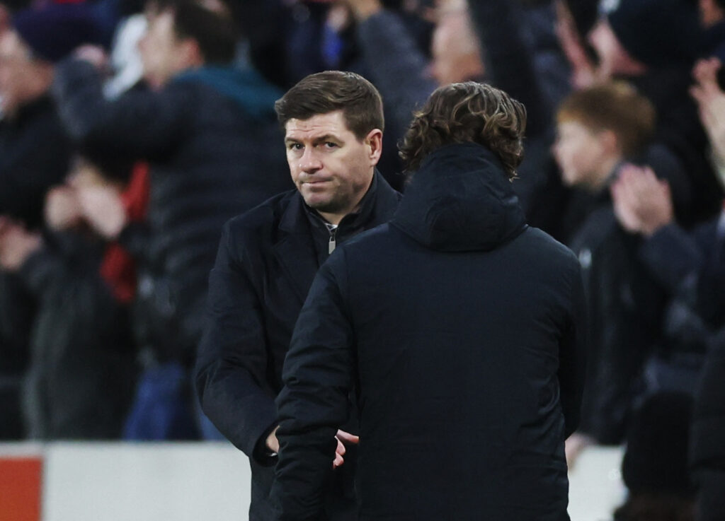 Steven Gerrards Aston Villa-hold tabte søndag med 2-1 til Brentford.