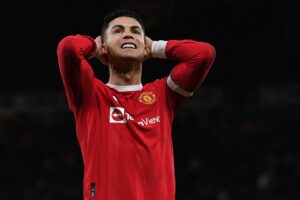 Cristiano Ronaldo ærgrer sig over Uniteds nuværende placering