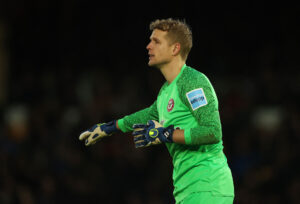 Jonas Lossl Brentford Manchester United Premier League