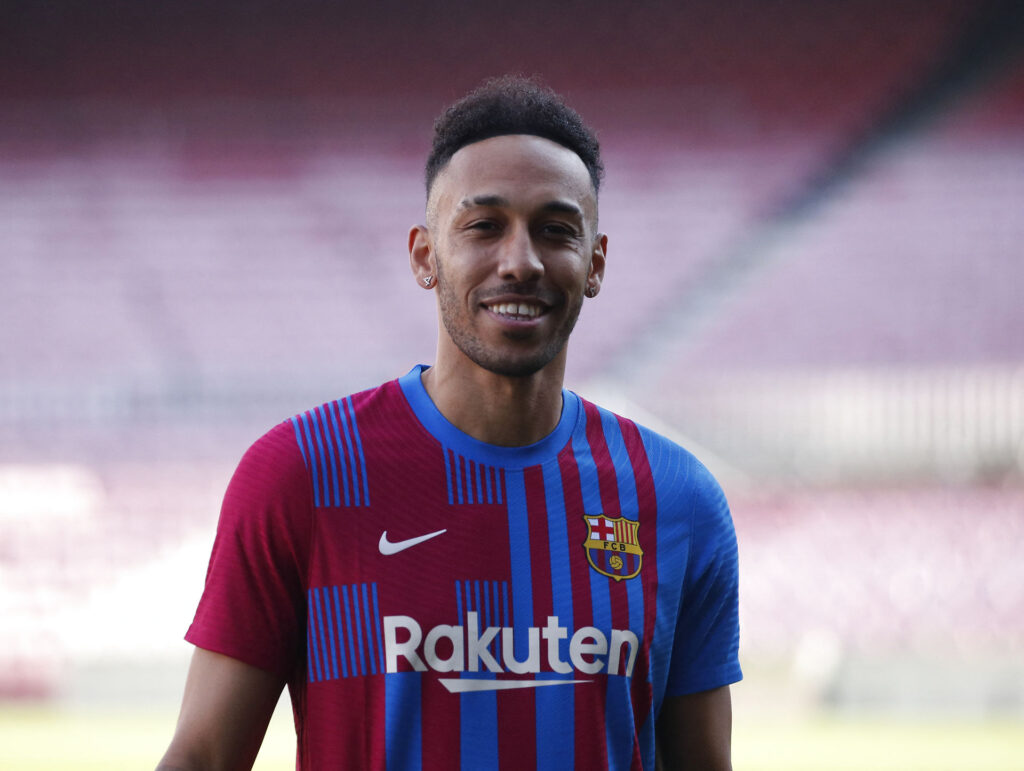 FC Barcelona har netop officielt præsenteret Pierre-Emerick Aubameyang.