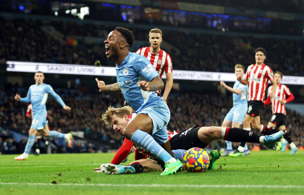 Manchester City mødte onsdag aften danskerklubben Brentford i den engelske Premier League.