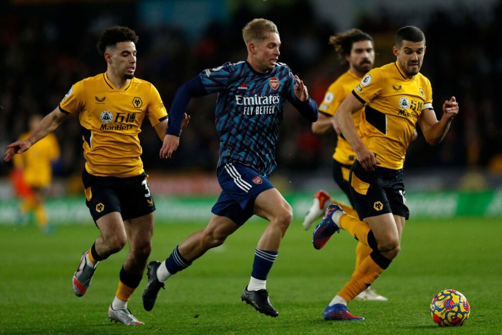 Arsenal mødte torsdag aften Wolverhampton i Premier League på Molineux Stadium.