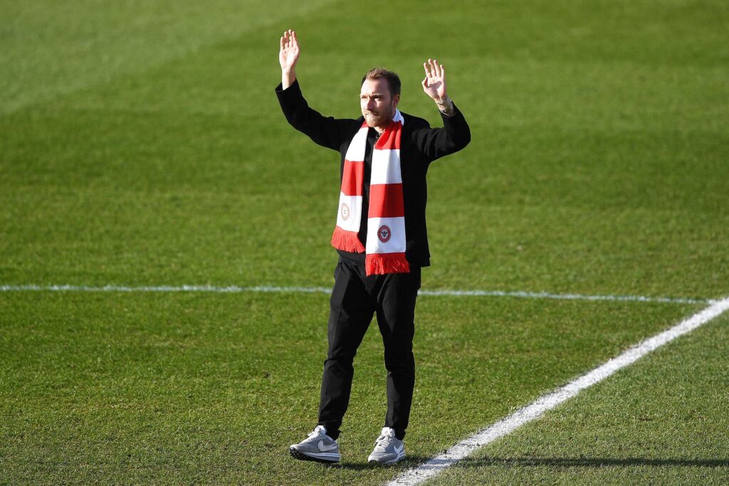 Christian Eriksen blev noteret for en assist i sin uofficielle debut for Brentford.