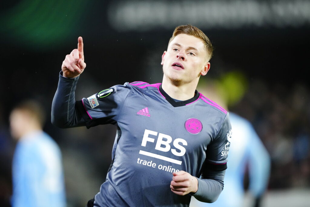 Harvey Barnes bragte Leicester foran mod Randers efter blot to minutter