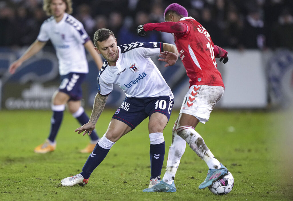 Wilshere fik debut for AGF, men det var ikke nok. Foto: Claus Fisker/Ritzau Scanpix