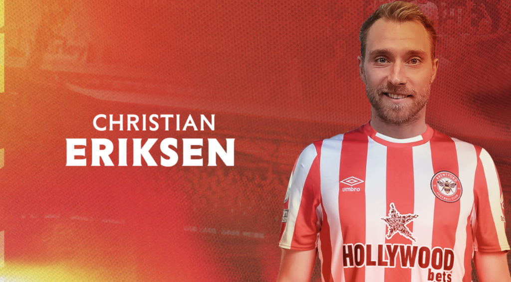 Christian Eriksen er ny mand i Brentford, hvor han får spillenummeret 21