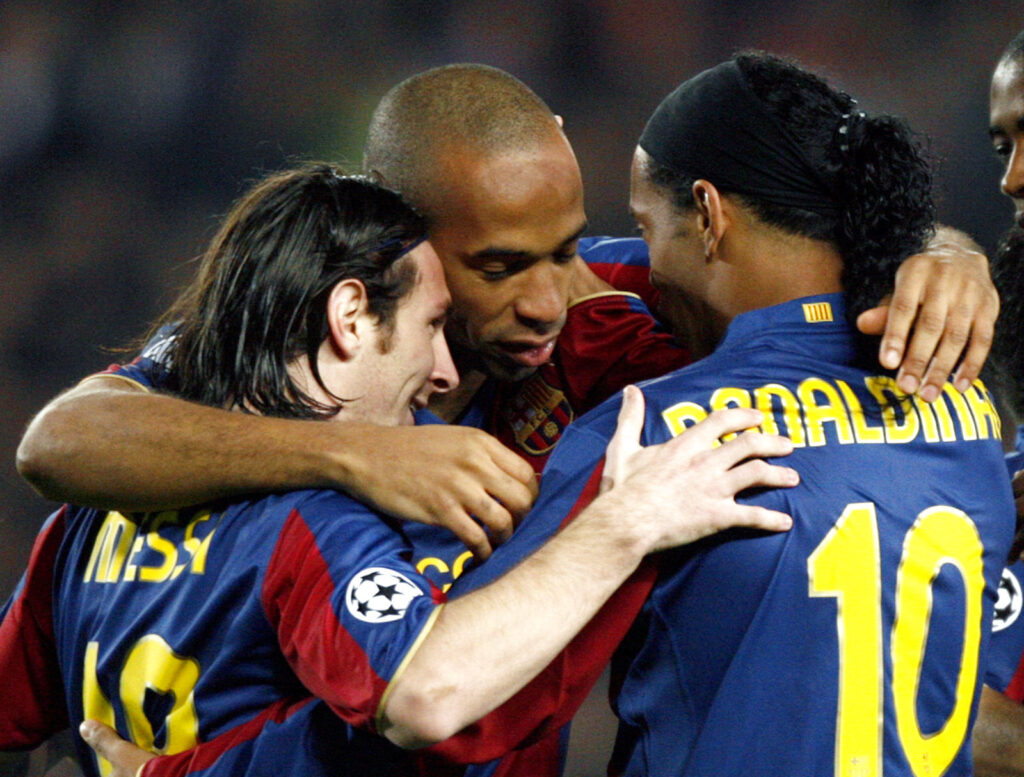 FC Barcelona Thierry Henry Ronaldinho Lionel Messi