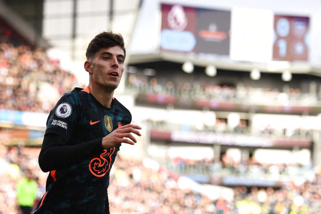 Kai Havertz blev dobbelt målscorer for Chelsea i kampen mod Burnley i Premier League.