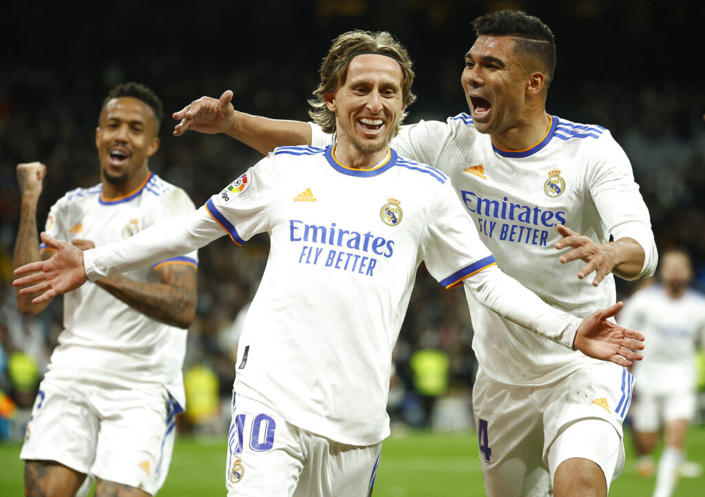 Luka Modric scorede et flot langskudsmål mod Real Sociedad