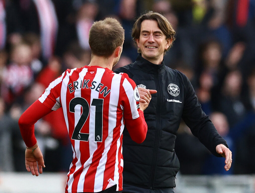 Christian Eriksen var afgørende med en assist i 2-0 sejren over Burnley i Premier League. Thomas Frank var aldrig i tvivl om, at Eriksen ville blive en succes i klubben.