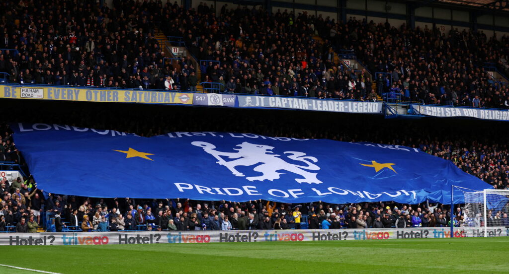 Chelsea fans har flot tifo