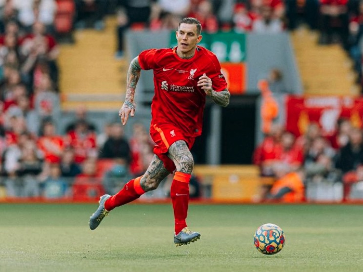 Daniel Agger Liverpool Legends Anfield FC Bracelona Legends