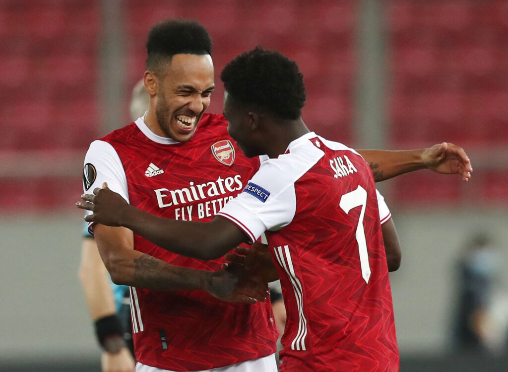 Bukayo Saka Pierre-Emerick Aubameyang Arsenal Premier League