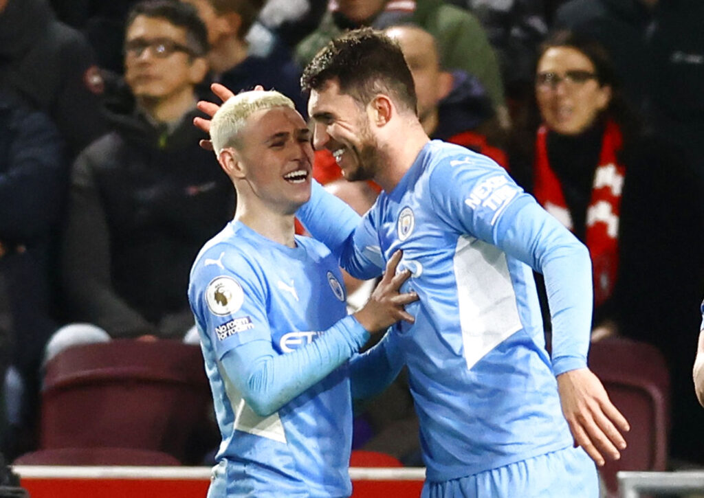 Manchester City Aymeric Laporte Phil Foden