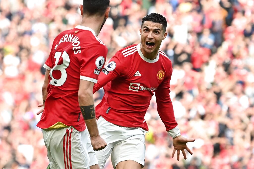 Cristiano Ronaldo Bruno Fernandes Manchester United Premier League