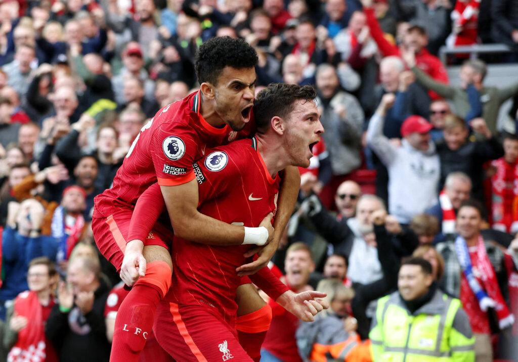 Andrew Robertson Luis Díaz Liverpool Premier League