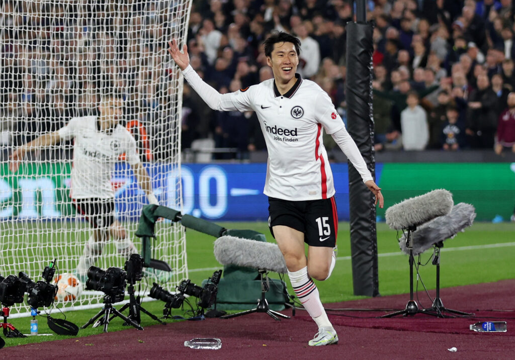 Eintracht Frankfurt tog sejren i London mod West Ham i Europa League-semifinalen.