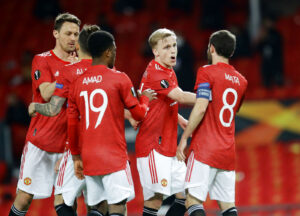 Juan Mata Donny van de Beek Nemanja Matic Manchester United