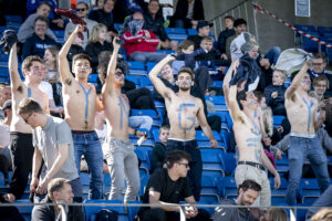Lyngby-tilhængere i godt humør