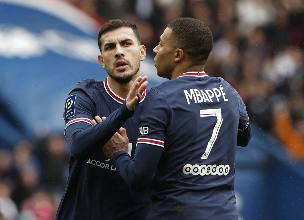 Leandro Paredes Kylian Mbappé PSG Paris Saint-Germain Ligue 1