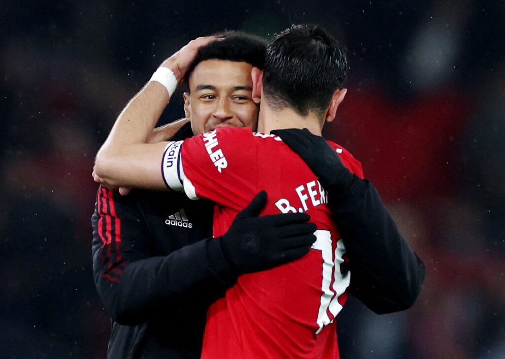 Jesse Lingard efter Brentford kampen hvor han ikke kom i aktion