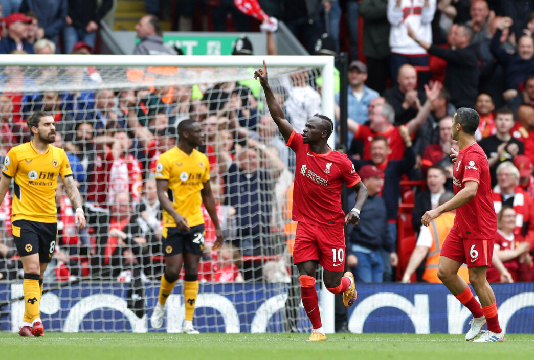 Sadio Mané har udlignet for Liverpool mod Wolverhampton