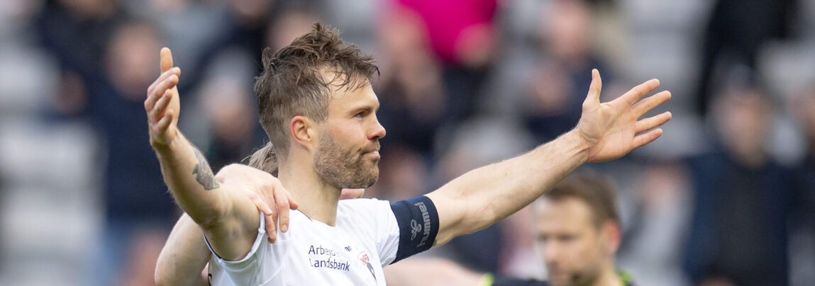 Patrick Mortensen scorede to mål i træningskampen mod AaB