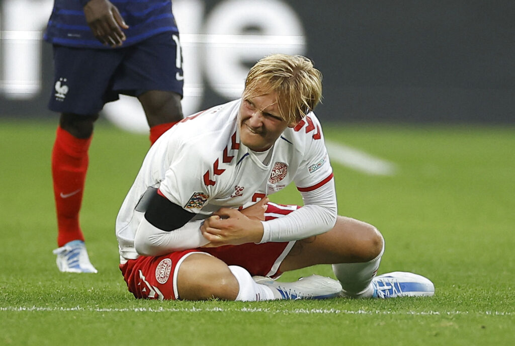 En skulderskade driller fortsat Kasper Dolberg