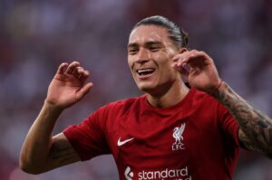 Darwin Nunez Liverpool hattrick RB Leipzig