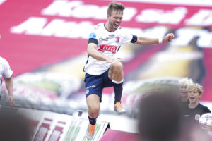 Patrick Mortensen er glad for at blive i AGF