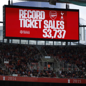 Rekord tilskuere kvindekamp WSL Arsenal-Tottenham