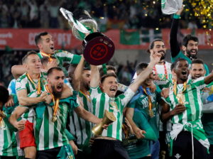 Betis fejrer Cop del Rey-triumfen.