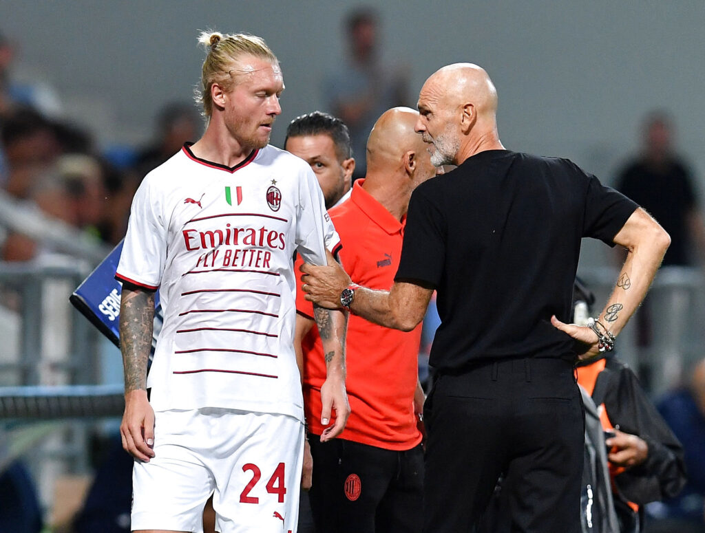 Simon Kjær skade Pioli AC Milan Serie A Empoli