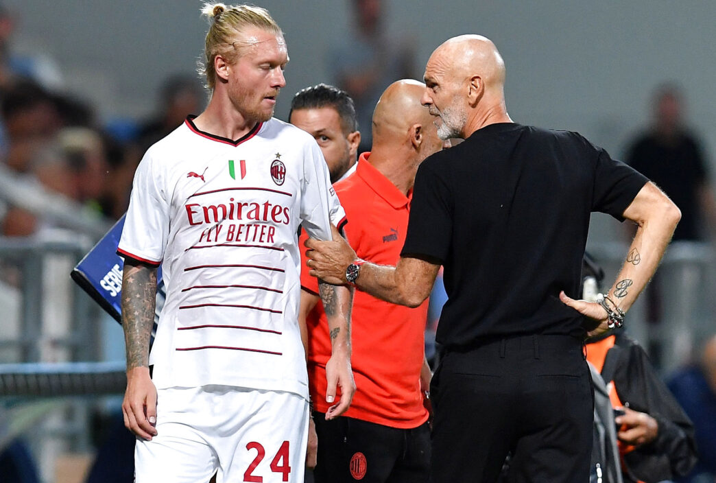Simon Kjær skade Pioli AC Milan Serie A Empoli