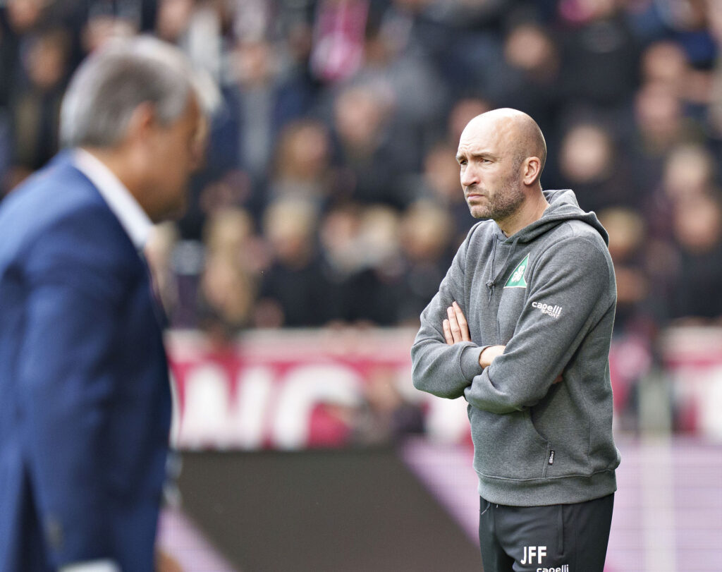 Viborgs Jacob Friis var ikke tilfreds med præstationen i Superligaen imod Lyngby.